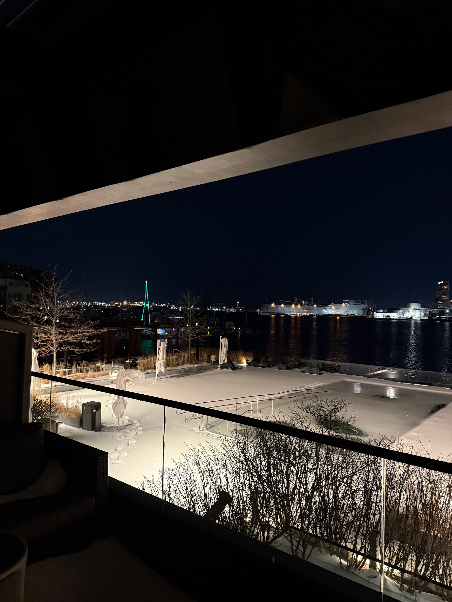 Baltimore harbor night